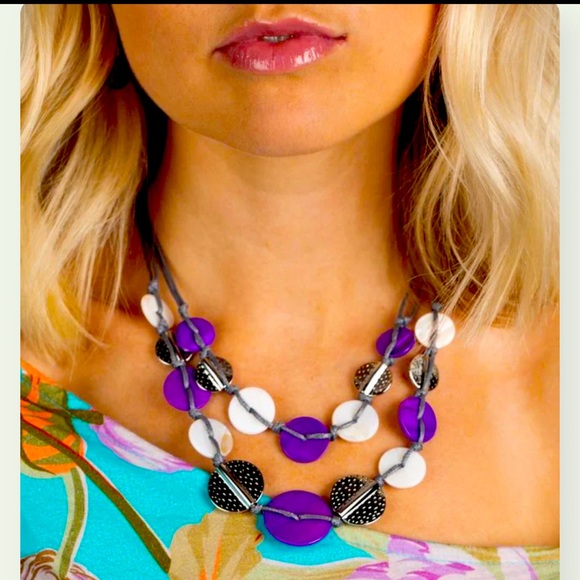 Paparazzi Jewelry - 🧜🏻‍♀️🏖️🧜🏼‍♂️ “BAREFOOT BEACHES” PURPLE NECKLACE WITH FREE EARRINGS ~ PAPARAZZI❗️